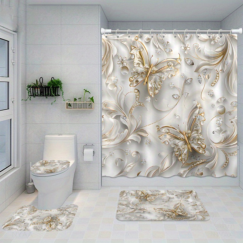 Bamboo Bath Mat - Set di tende da doccia eleganti