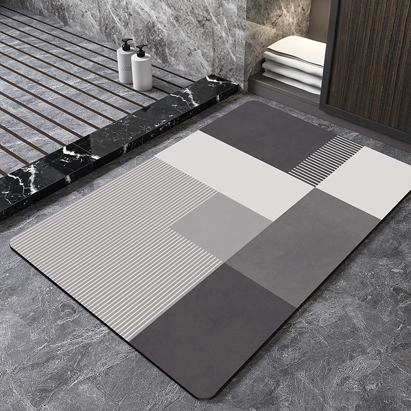 Bamboo Bath Mat - Tappetino da Bagno Geometrico Nordico in